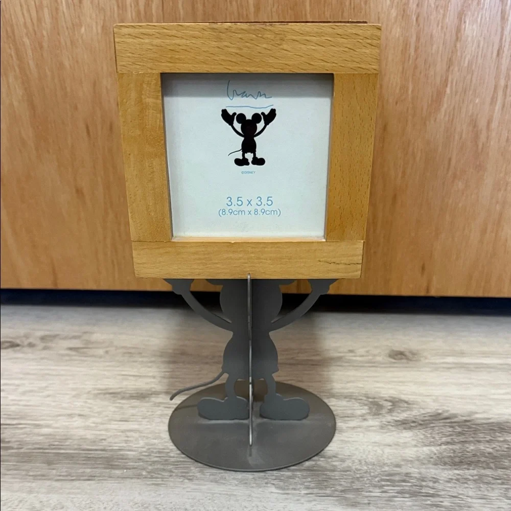 Disney Mickey Mouse Wood and Silver Frame